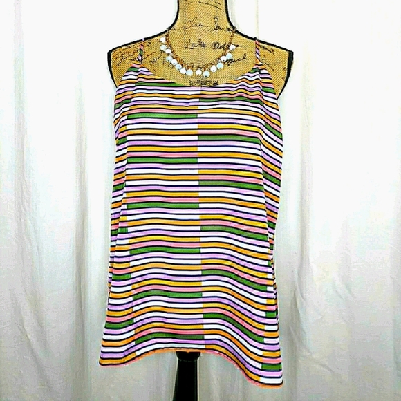 J. Crew Tops - J Crew Striped Racerback Cami (Sz 14)
